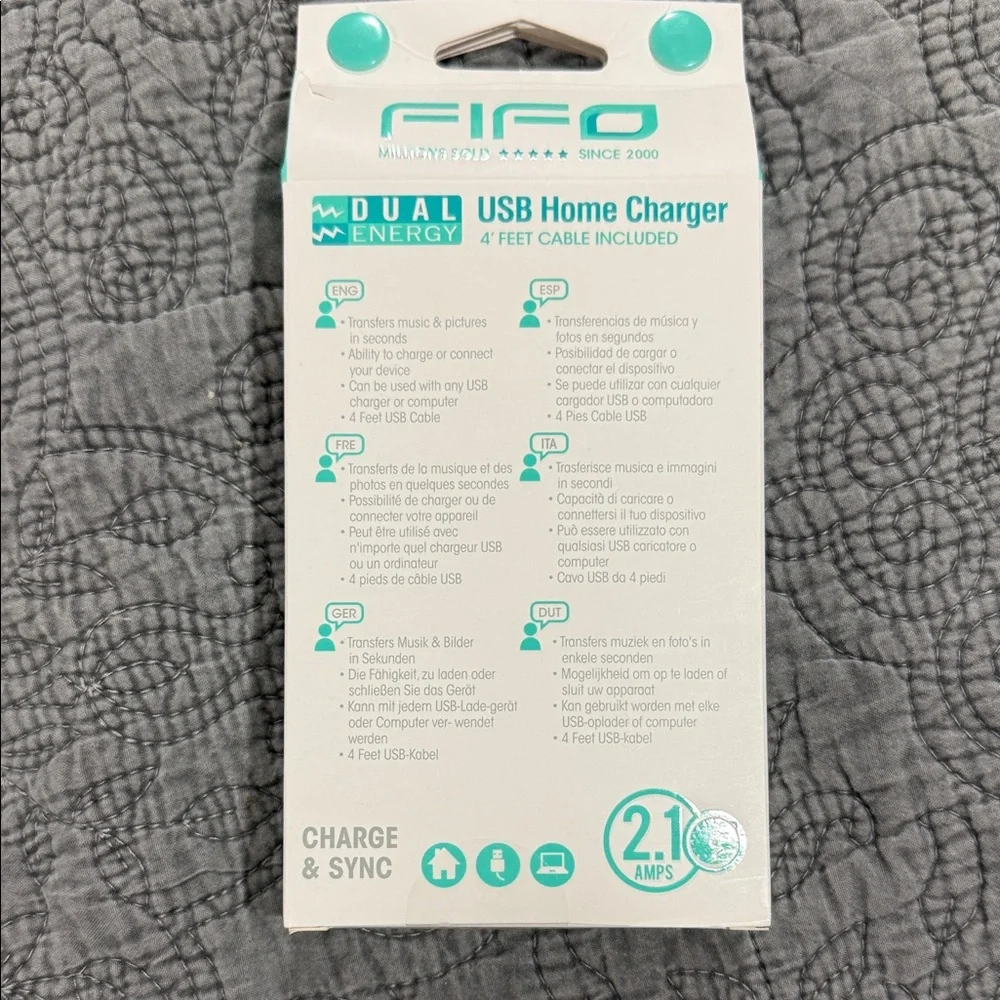 Dual USB Home Charger - White
